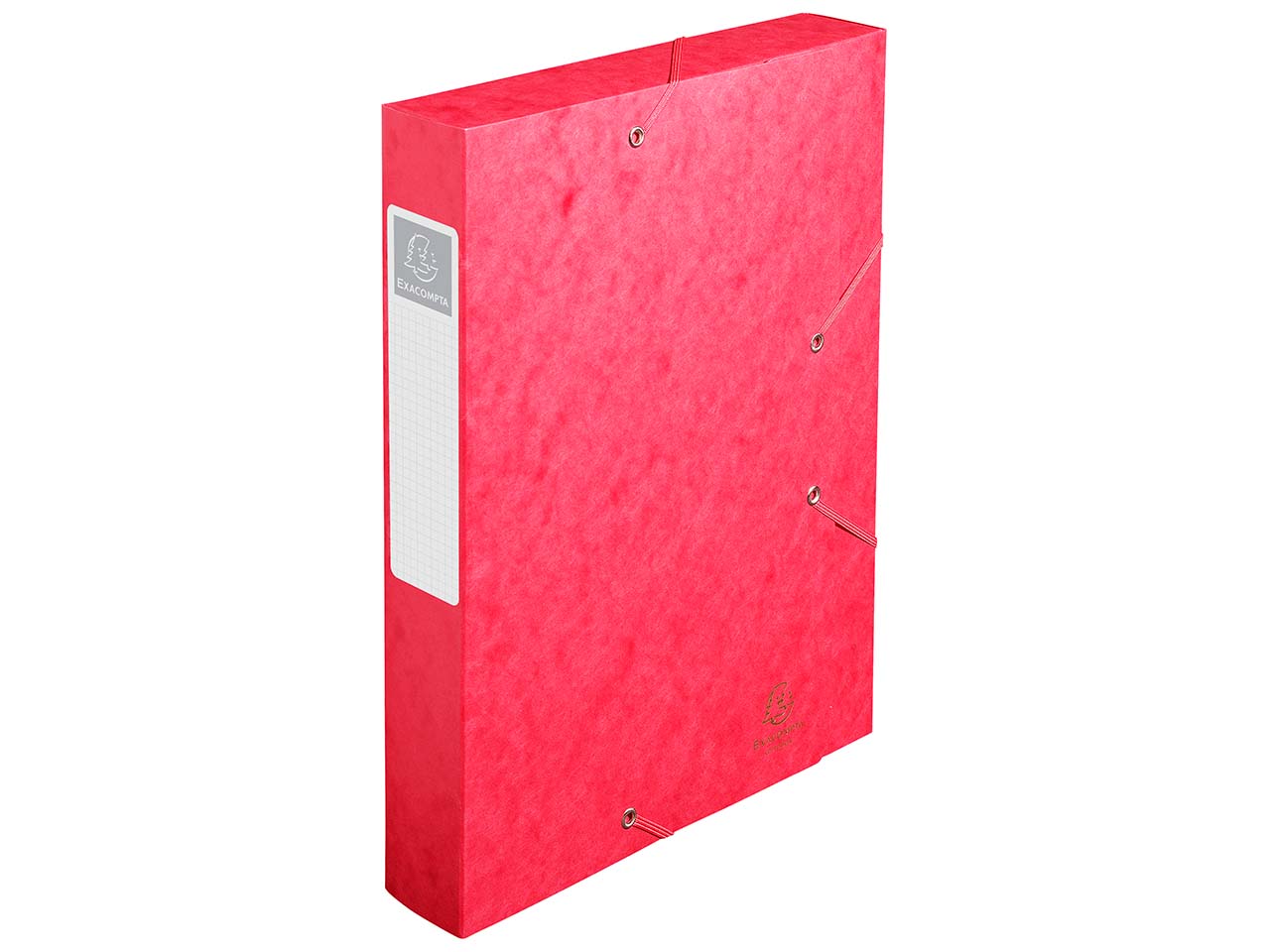 10 Exacompta Archivboxen aus Colorspan-Karton, 600 g/m², DIN A4, rot, RB 6 cm
