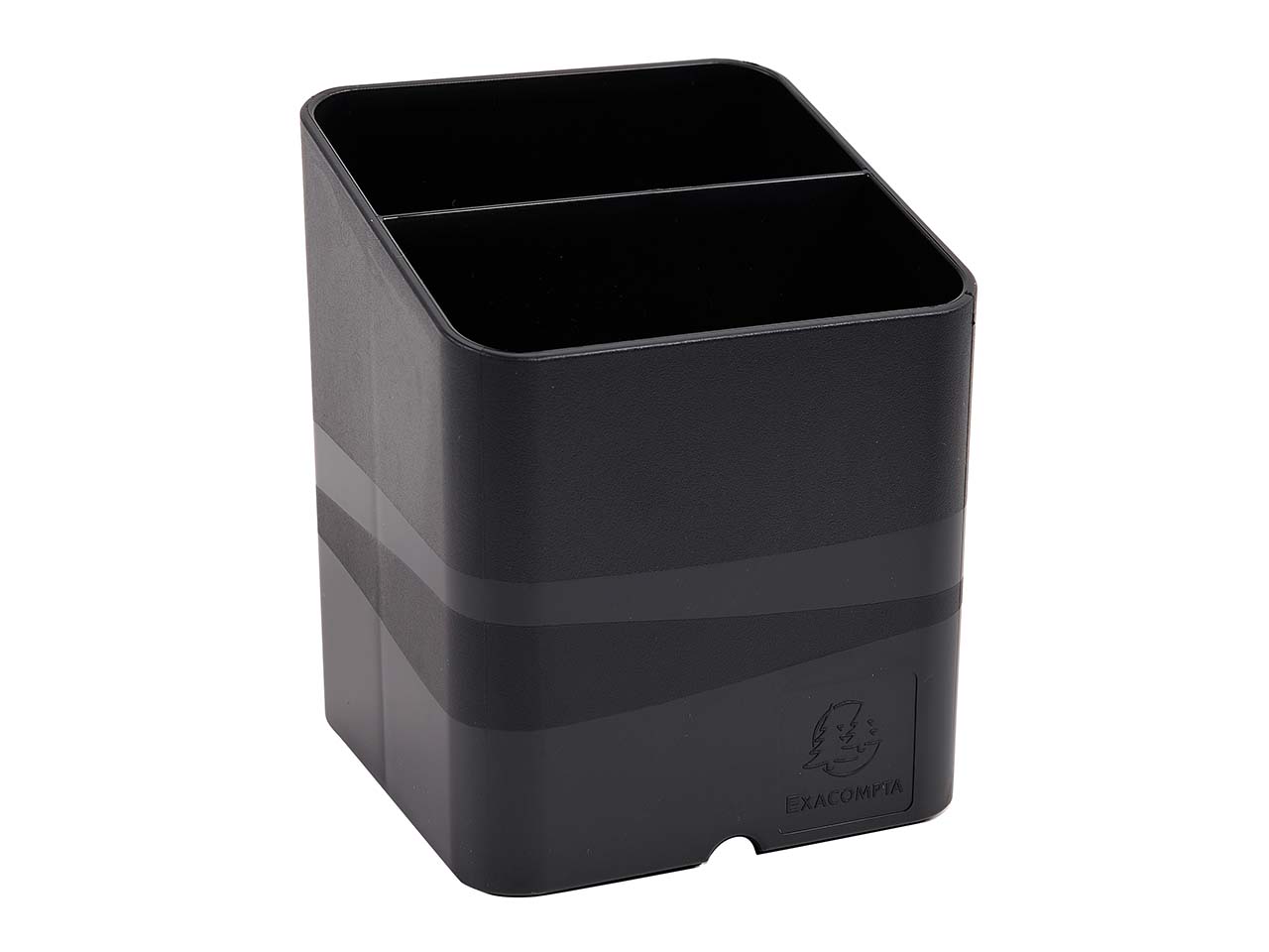 10 Exacompta Stifteköcher Pen Cube "ECOBlack", 2 Fächer, schwarz