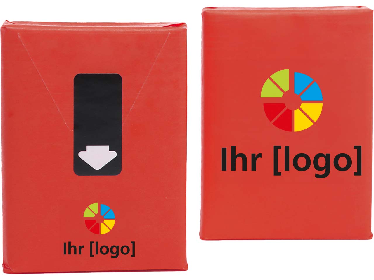 Taschentücher in FSC-Papierverpackung inkl. Aufdruck, Etikett schwarz