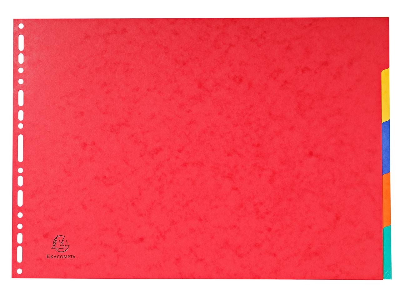 20 Exacompta Register, Colorspan-Karton, 5 Taben neutral, 400 g/m², DIN A3, sortiert