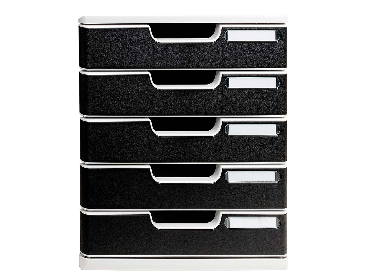 Exacompta Schubladenbox Modulo "Office", DIN A4+, 5 Schubladen geschlossen, schwarz