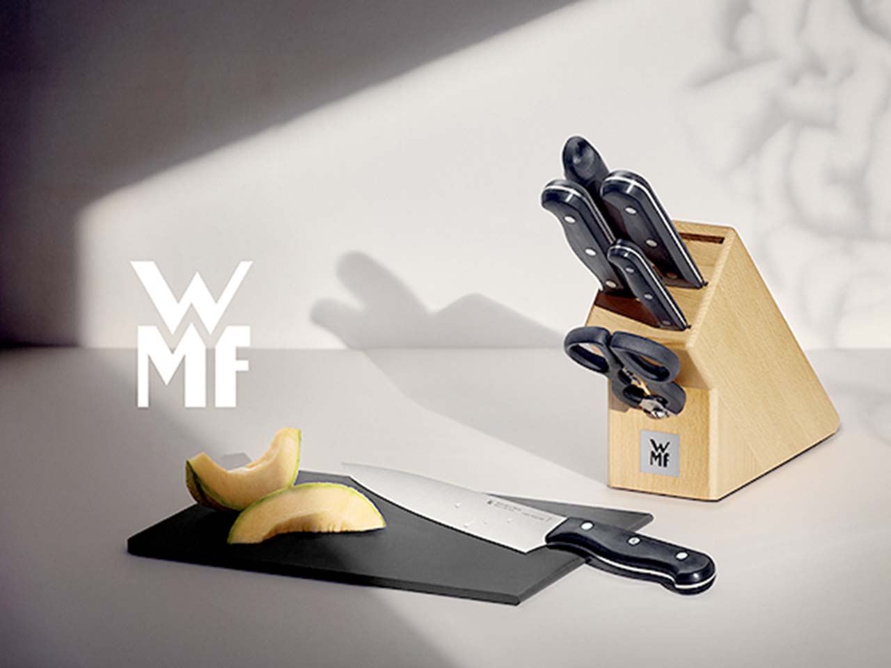 WMF Messerblock bestückt "Classic Line", natur/schwarz