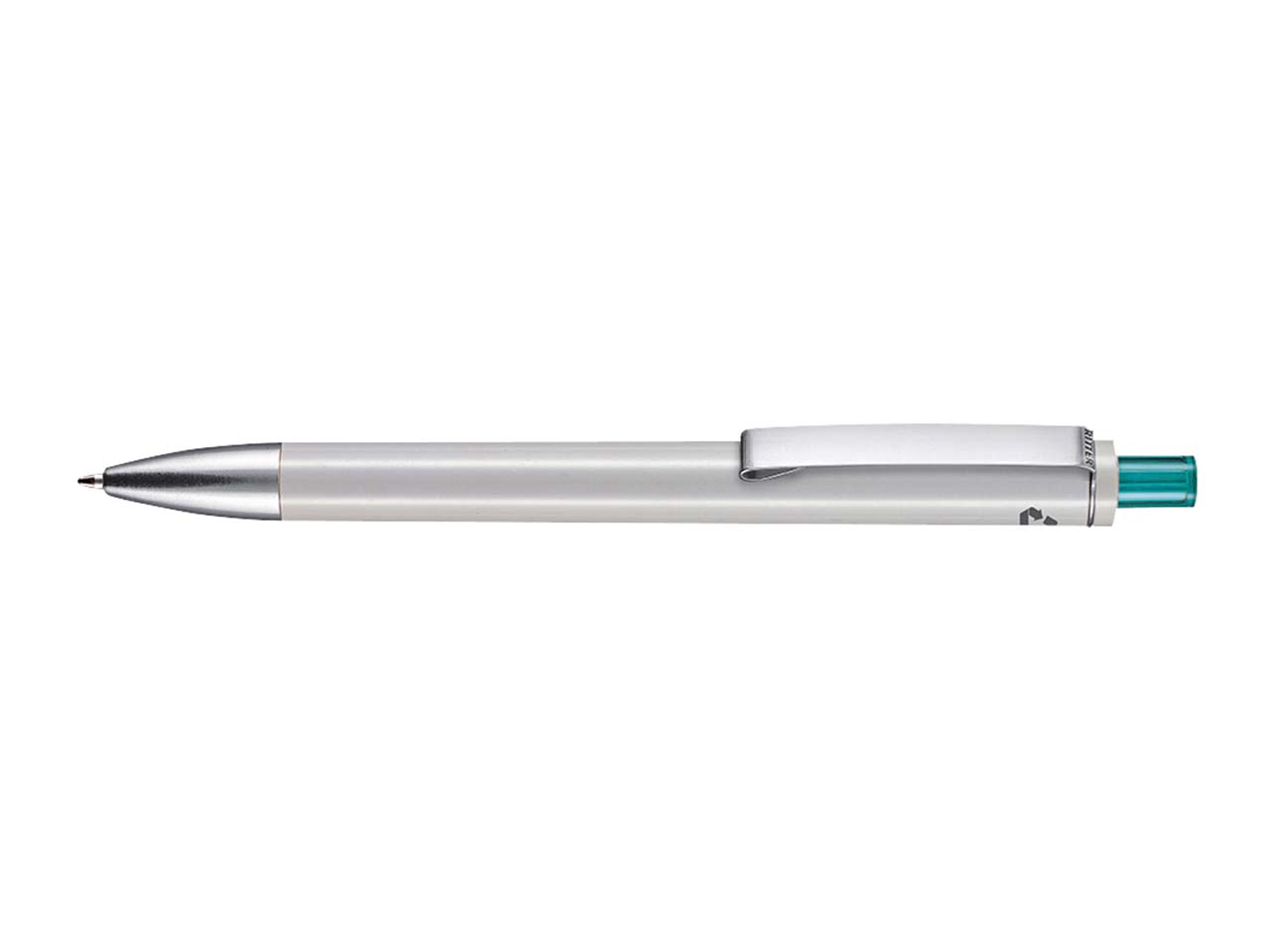 RITTER PEN Kugelschreiber 'EXOS RECYCLED' grau recycled/smaragdgrün