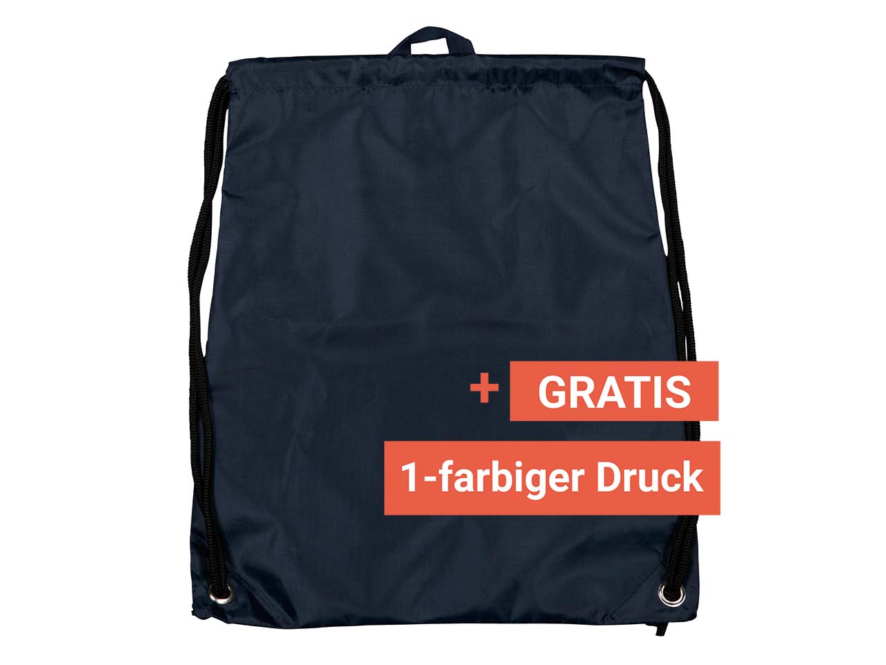 Faltbarer Turnbeutel "Stringbag" aus recy. PET-Flaschen, inkl. 1c-Gratisdruck, navy