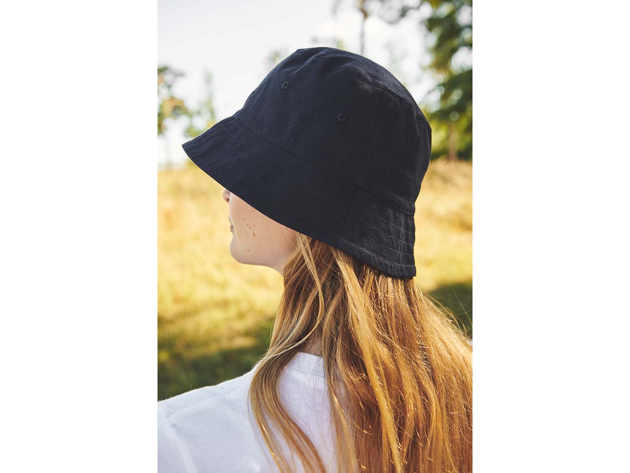 Neutral Bio-Bucket Hat aus Baumwoll-Twill, yellow, Gr. M/L