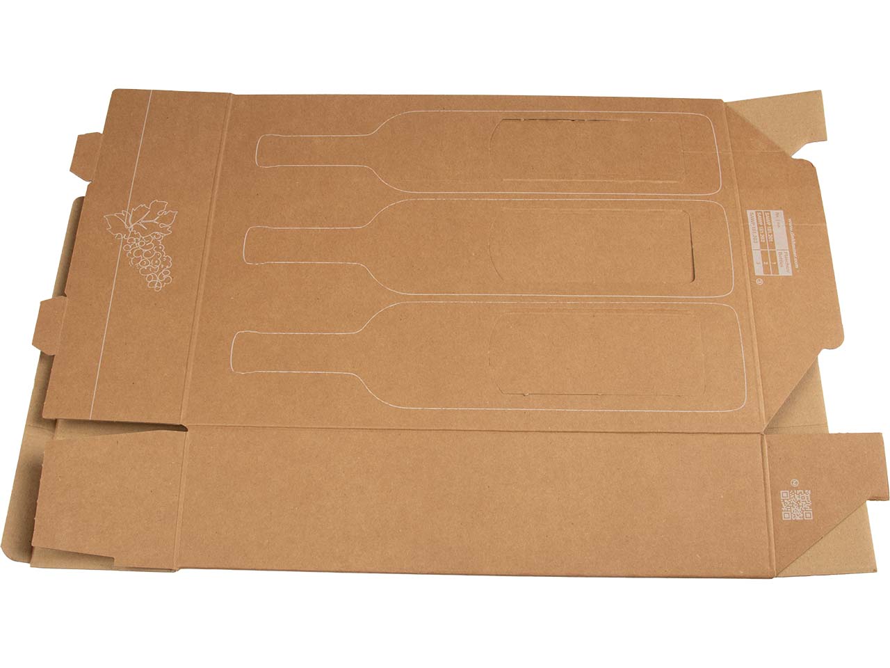 10 Stk. ColomPac Weinkarton mit Flexodruck für 3 Flaschen