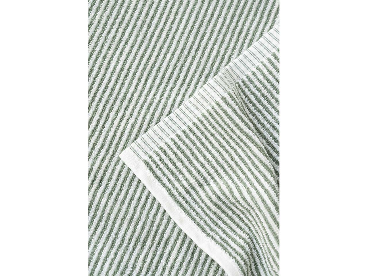 MELA Bio-Handtuch 'TANVI Stripes' 50x100 cm, aus Frottee, herbal green gestreift