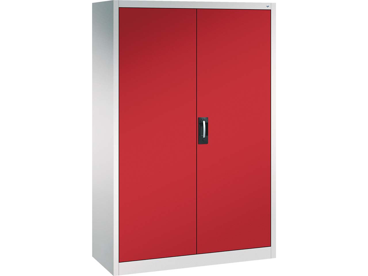 C+P Büroschrank Acurado, H1950xB1200xT500mm, Lichtgrau/Rubinrot