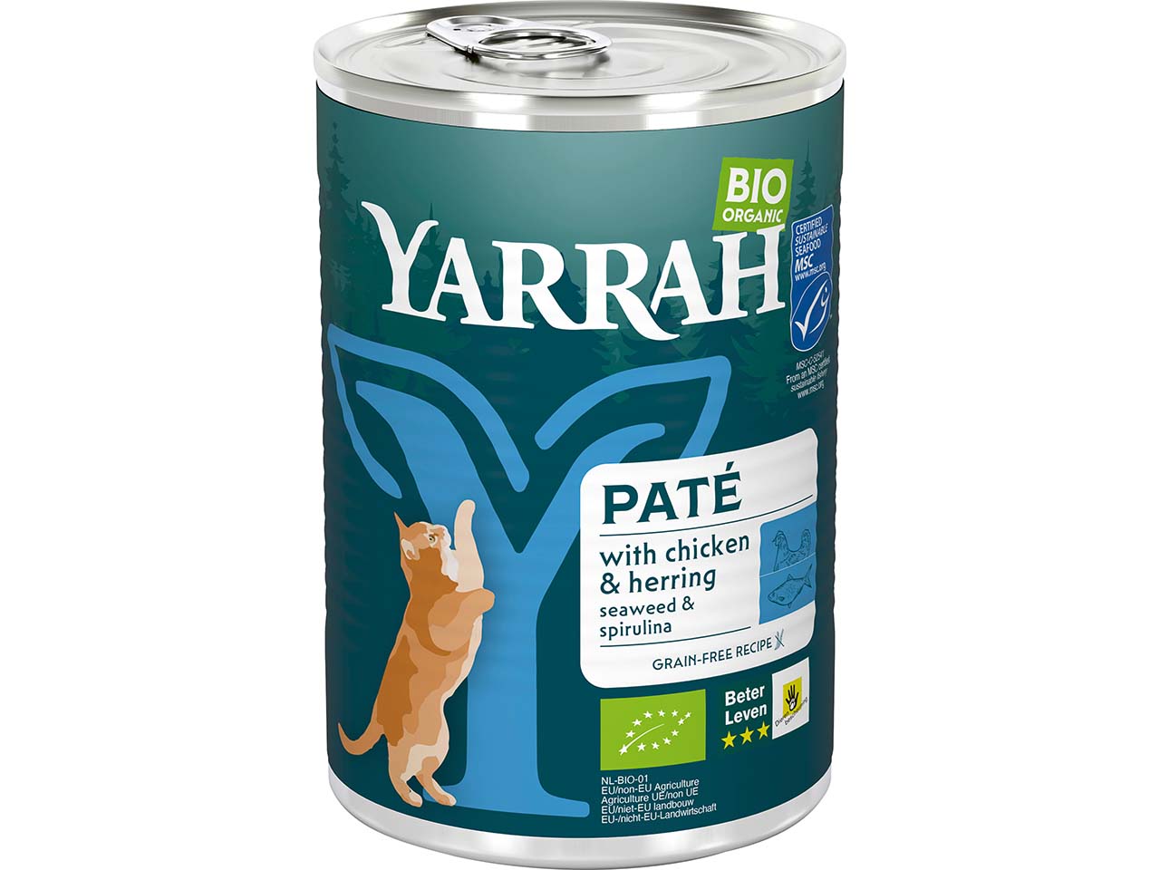 YARRAH Bio-Katzen-Nassfutter, Fisch, 400 g