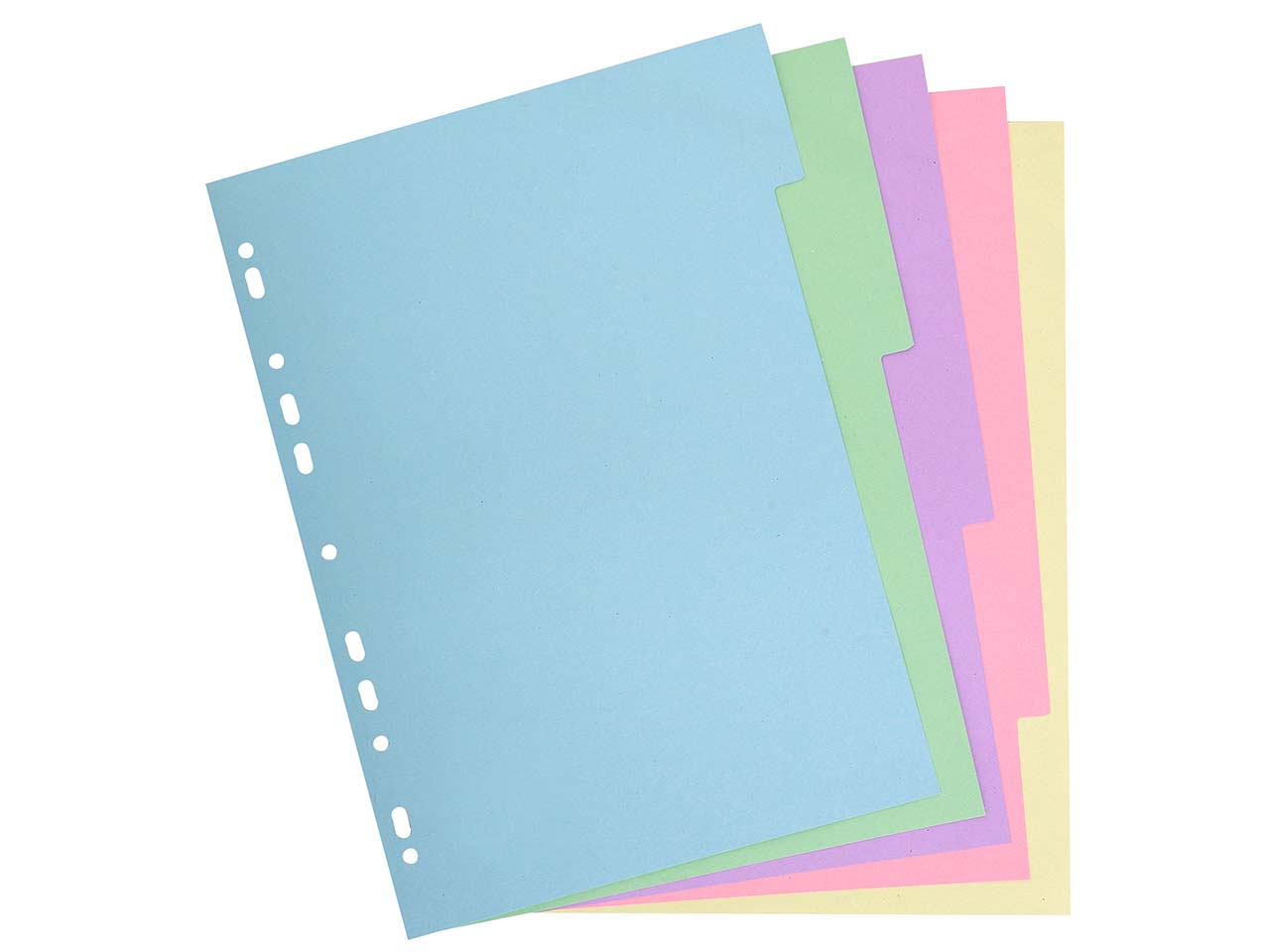50 Exacompta Register "Forever", 5 Taben neutral, 170 g/m², DIN A4 Maxi, sortiert