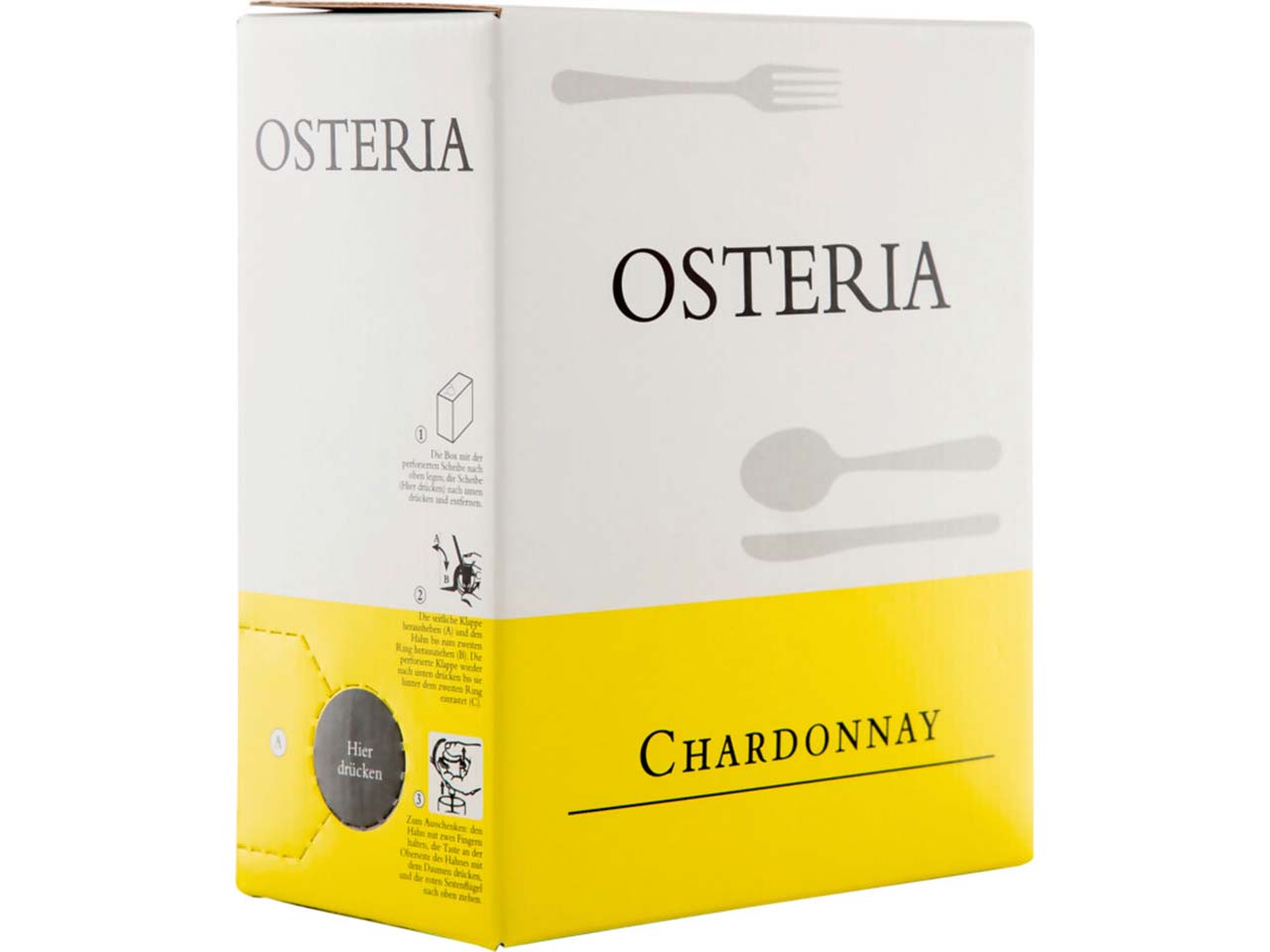 Bio-Weißwein "OSTERIA" Chardonnay, Bag in Box 3 l