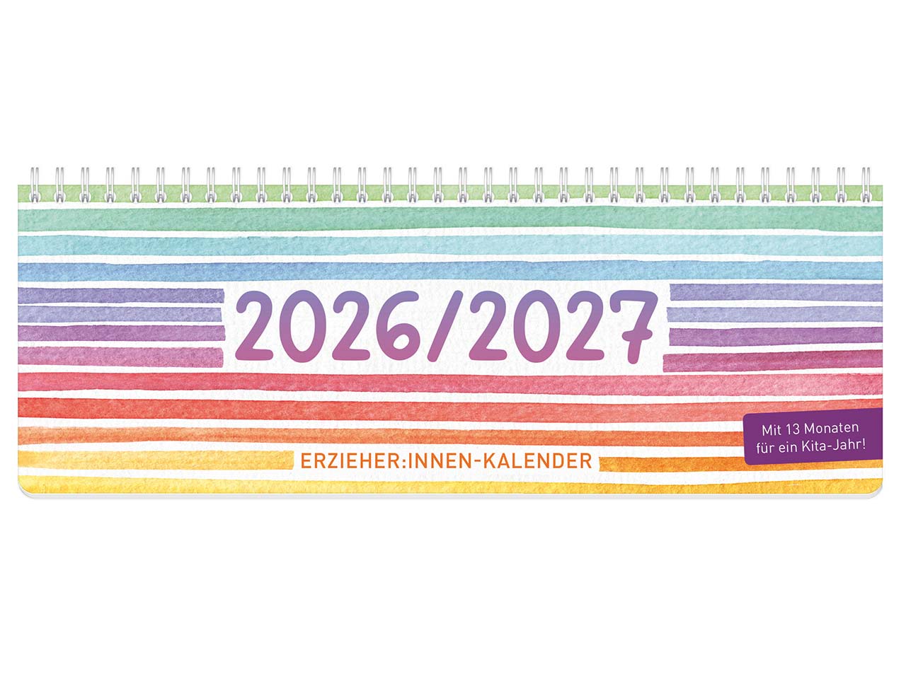 Häfft Tischkalender Erzieher*innen, 2026/27, Color Stripes