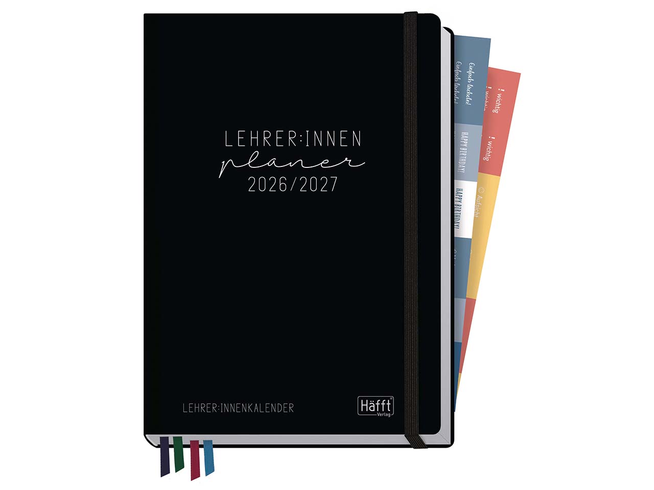 Häfft Lehrer*innen-Planer DIN A5+, 2026/27, Black Edition