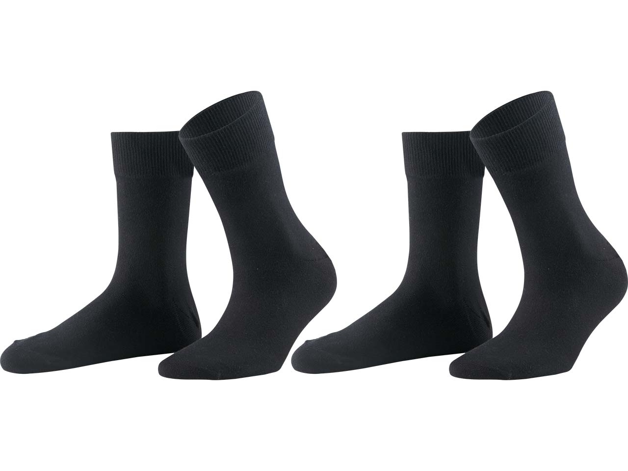 2er-Pack memo Komfort-Socken schwarz Gr. 39-42 aus Bio-Baumwolle