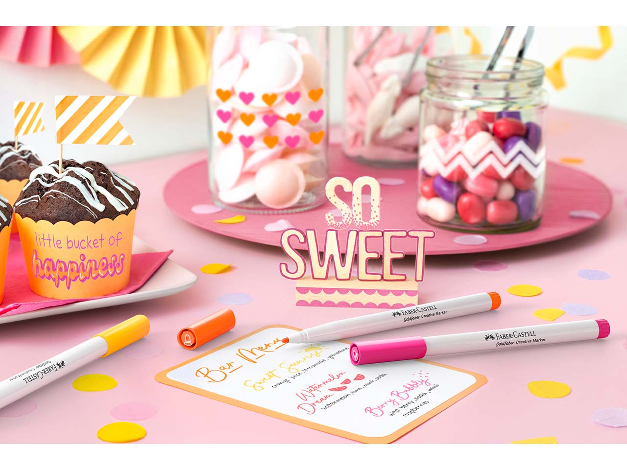 Faber-Castell 6er-Set Goldfaber Creativ-Marker "Sweet Moments" 1,5-Spitze