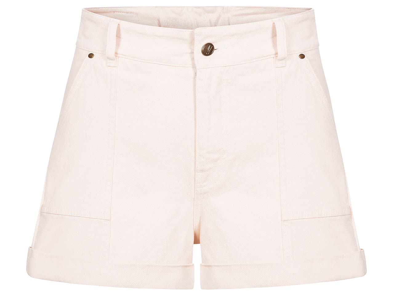 bleed Bio-Damen-Jeansshort 'No-Dye' naturweiß, Gr. XL