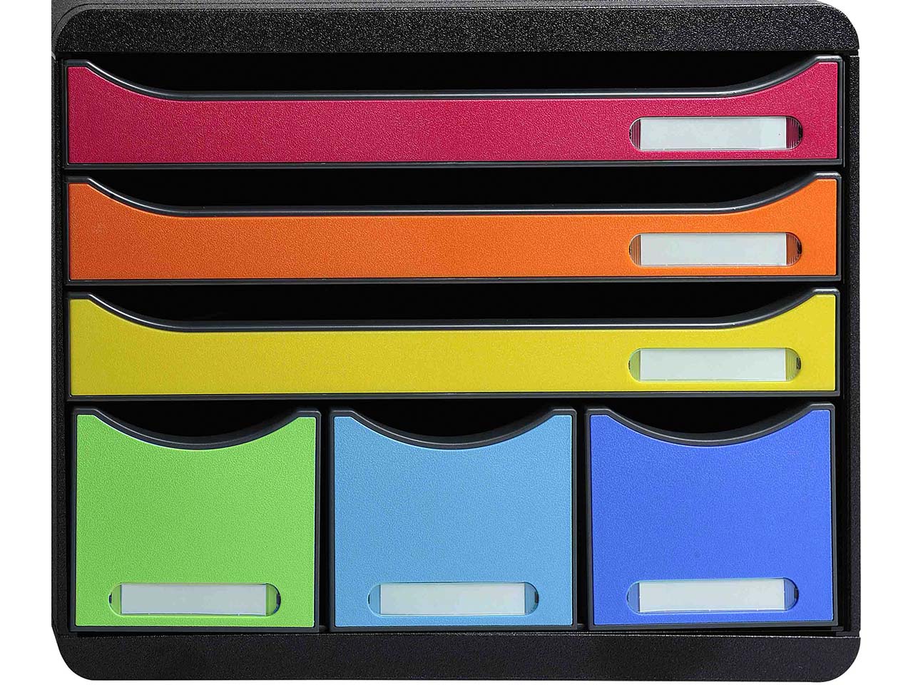 Exacompta Schubladenbox "Iderama", DIN A4+, 6 Schubladen, regenbogen