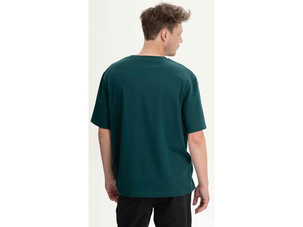 MELA Bio-Herren-T-Shirt "BHAJAN" mit überschnittenen Schultern, tiefsee, Gr. L