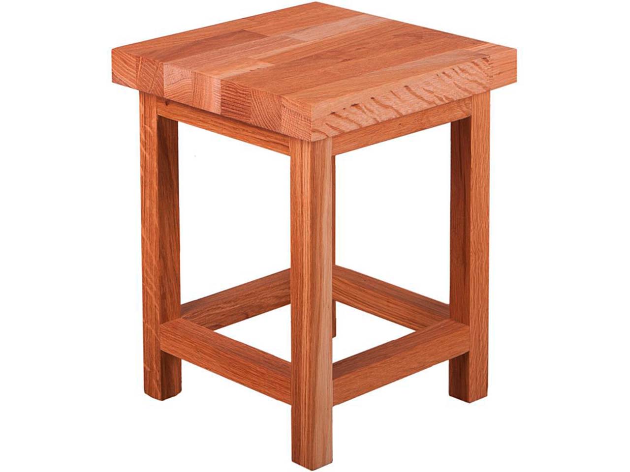 Hocker "MAX 3" B 30 x T 30 x H 40 cm, Plattenstärke 4 cm, Eiche geölt