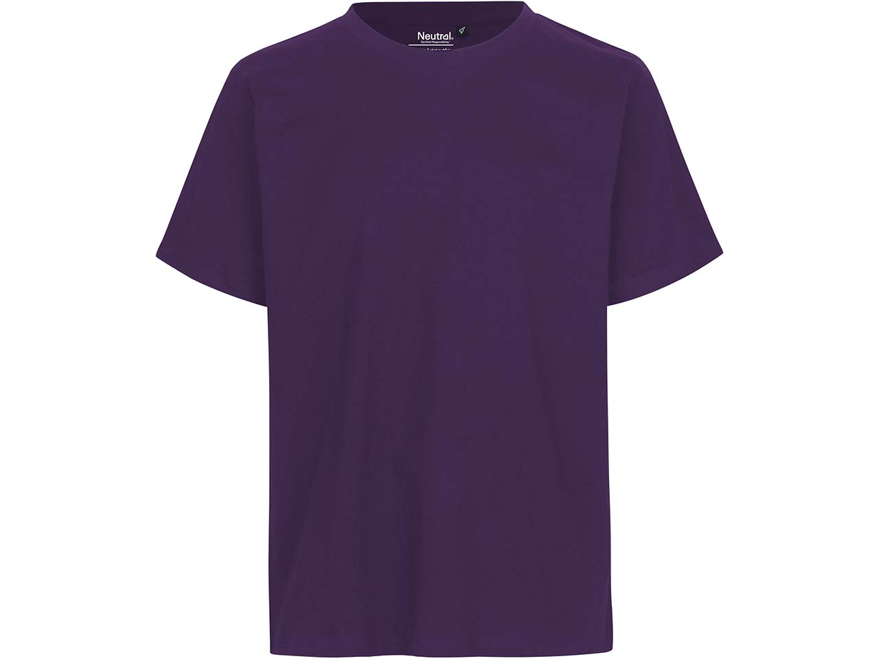 Neutral Bio-Unisex-T-Shirt mit Rundhalsausschnitt, purple, Gr. L