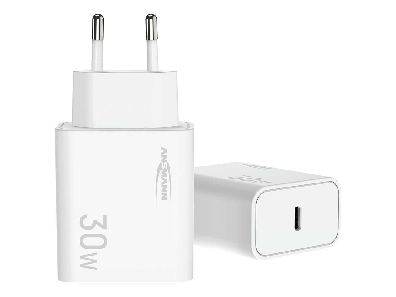 Ansmann USB-Ladegerät "Home Charger HC130PD", 3 A, 30 W, USB-C, weiß