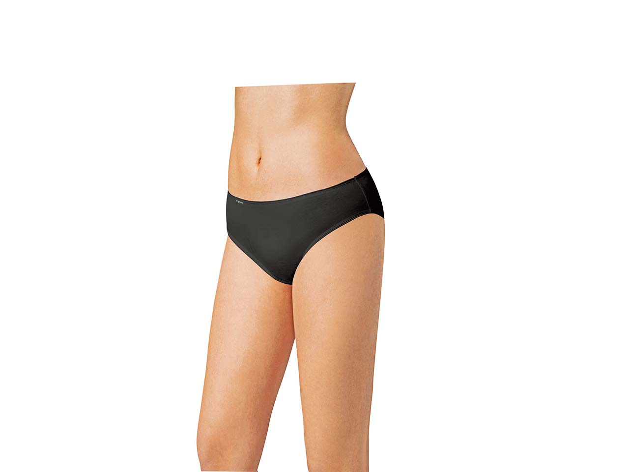 memo Damen-Slips aus Bio-Baumwolle, 2er Pack, schwarz, Gr. L