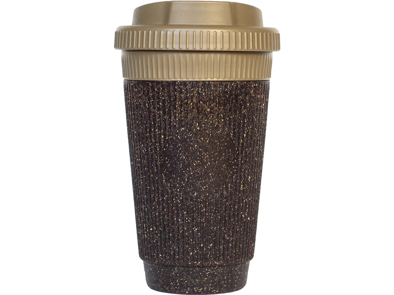 Kaffeebecher 350 ml, aus recyceltem Kaffeesatz, inkl. 1c Weiß-Aufdruck, coffee/cardamom