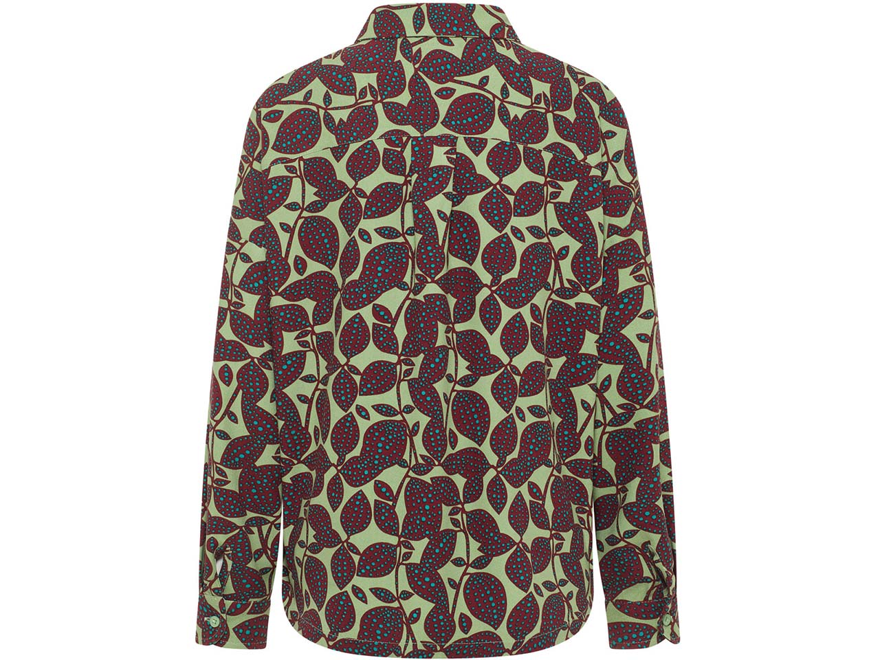 tranquillo Damen-Oversized-Bluse mit abgesetzten Bündchen, botanic, Gr. 38