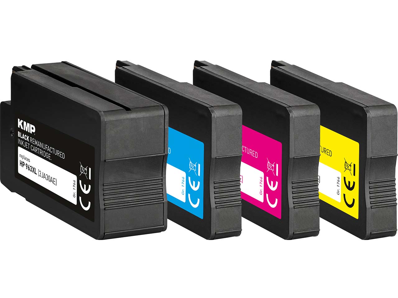 KMP Tintenpatrone ersetzt HP 4er Set 963XL schwarz, cyan, magenta, gelb