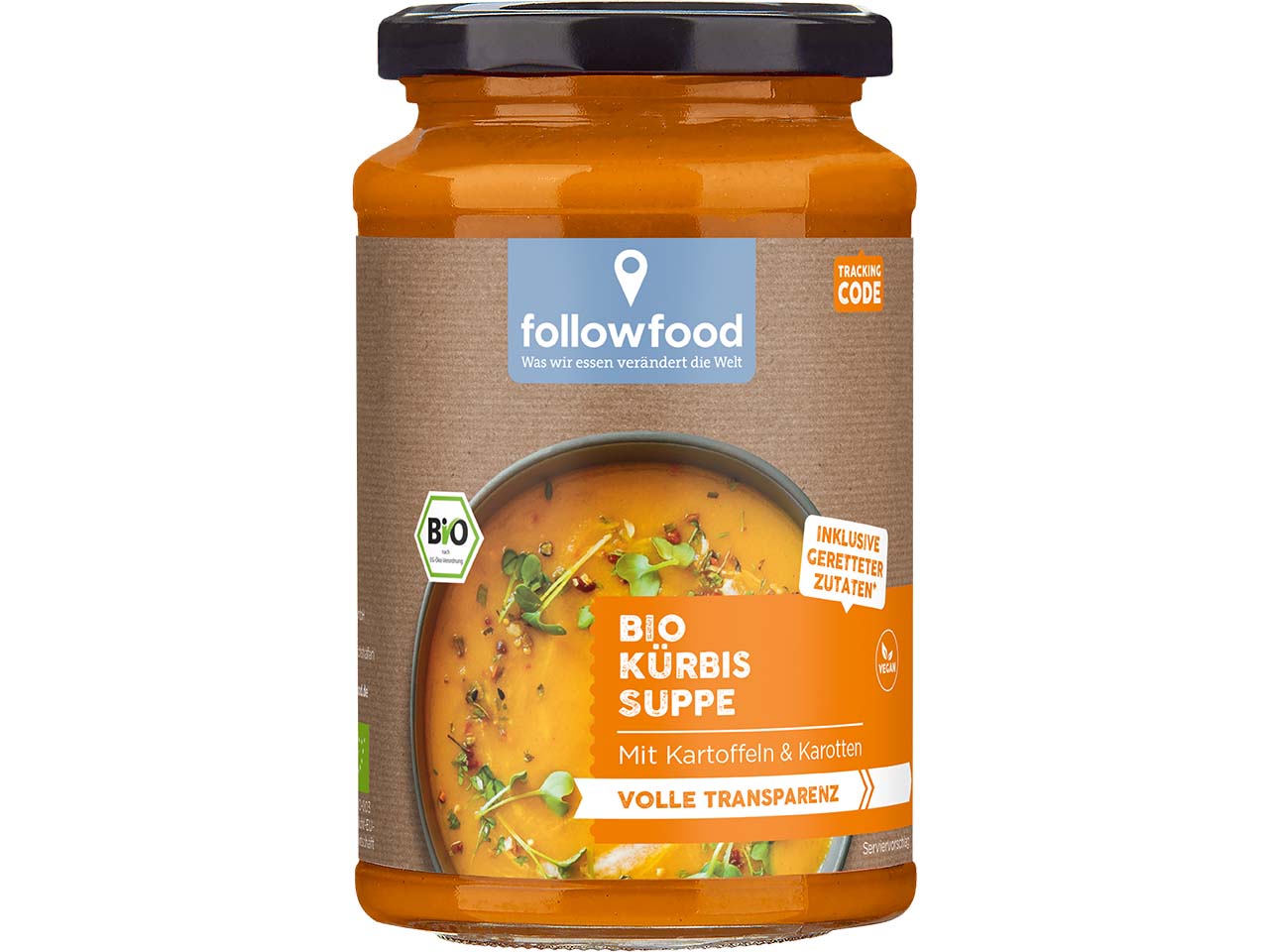 followfood Bio-Kürbissuppe, 375 ml