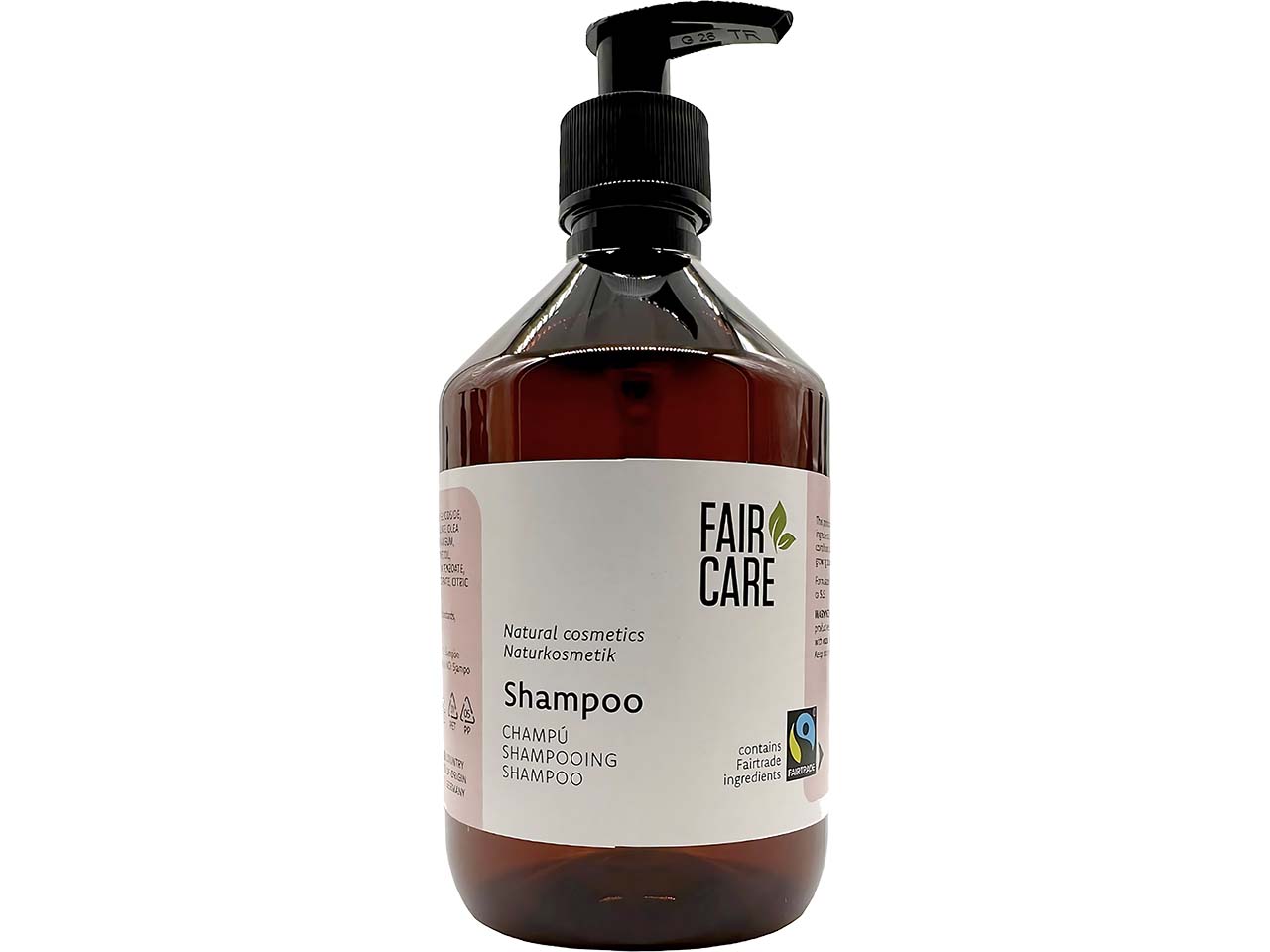 Fair Squared Shampoo "Aprikose" im Glas-Pumpspender inkl. 4-farbigem Druck, 500 ml