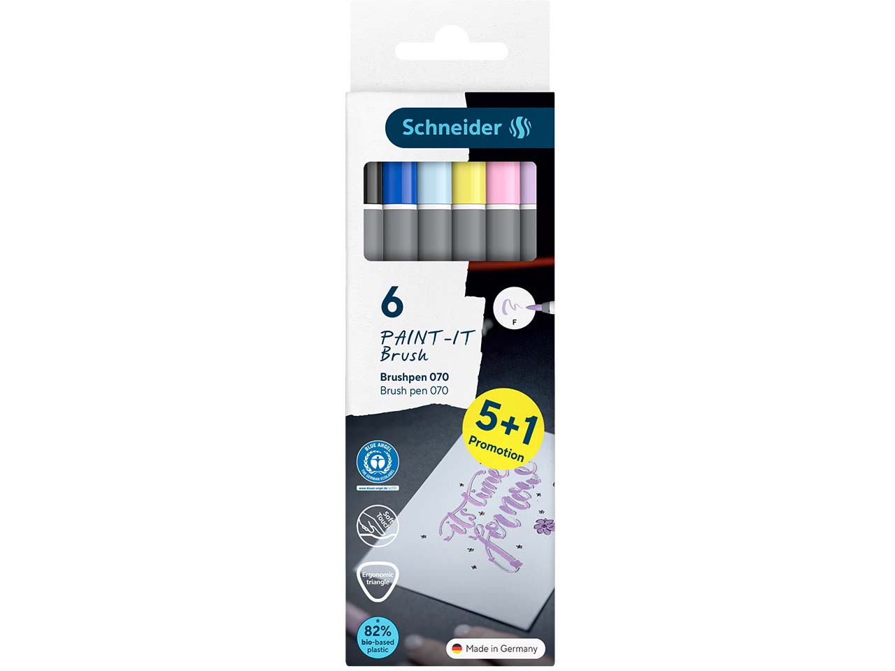 Schneider 6er Set Brushpen "Paint-It" V1, farbig sortiert