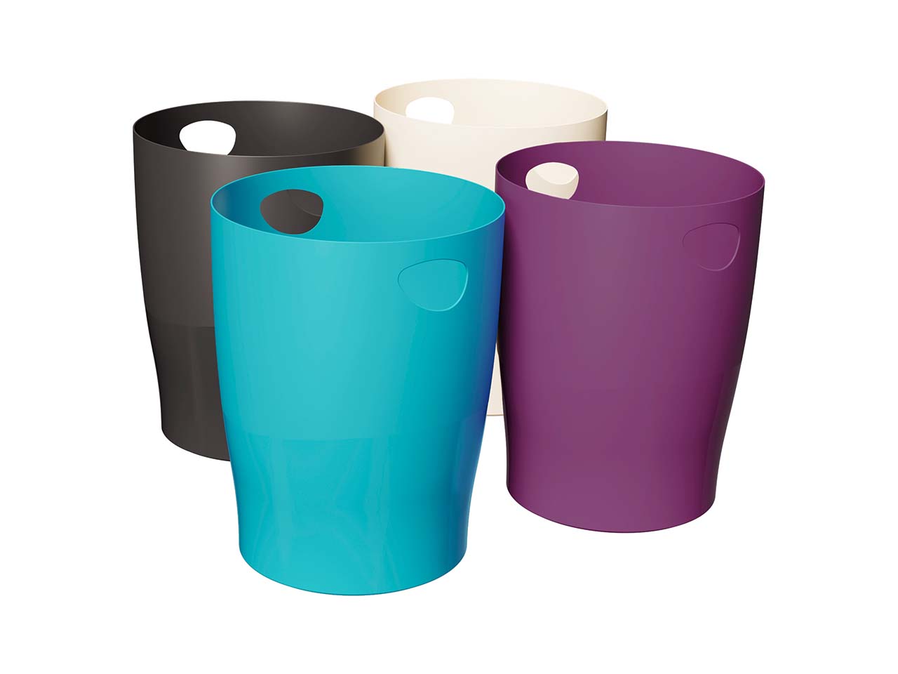 8 Exacompta Papierkörbe Ecobin "Titan", 15 l, sortiert