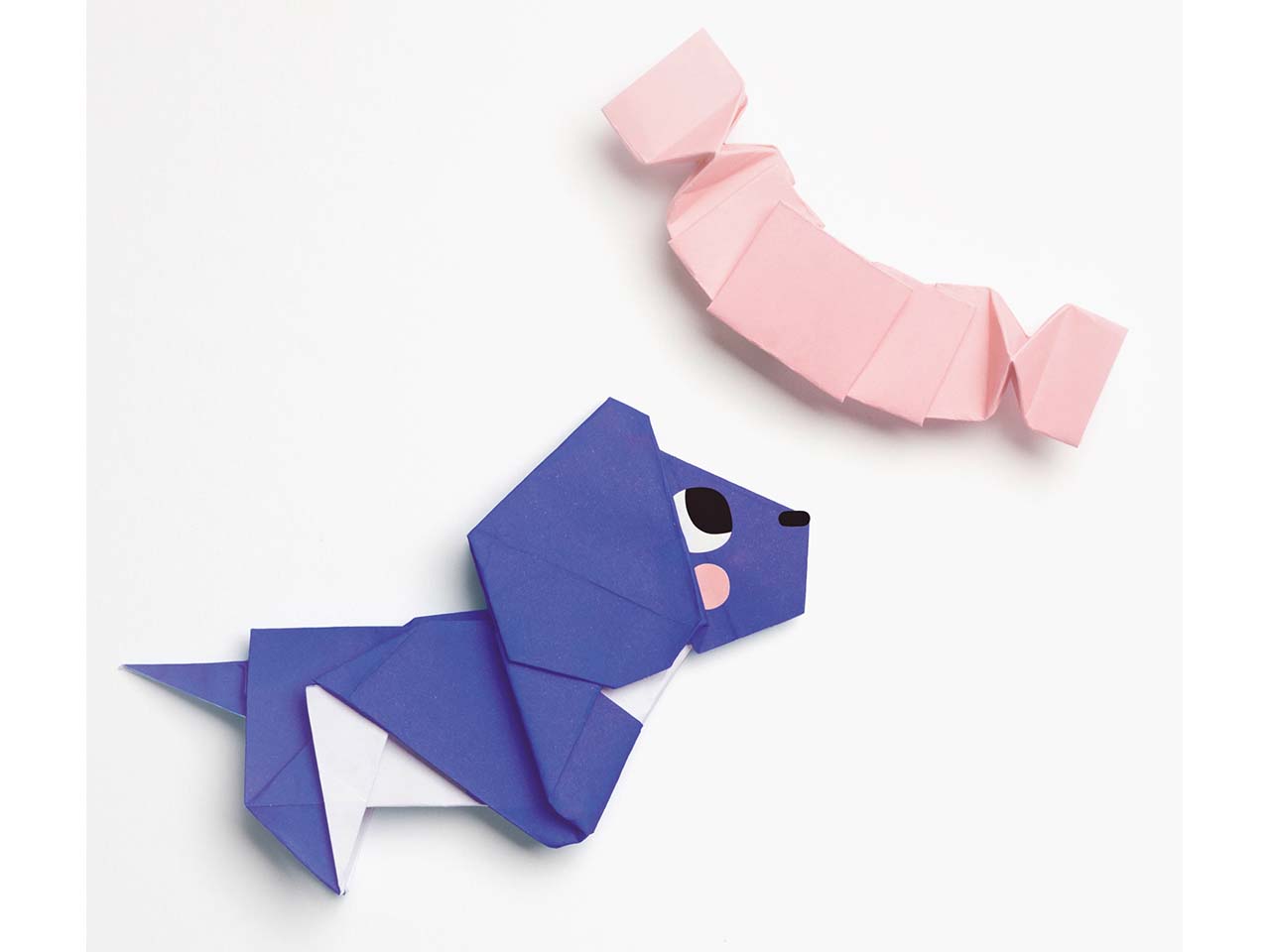 folia Faltblätter Origami Papier "Duo Uni" 80g/m², 10×10 cm, 96 Blatt, farbig sortiert