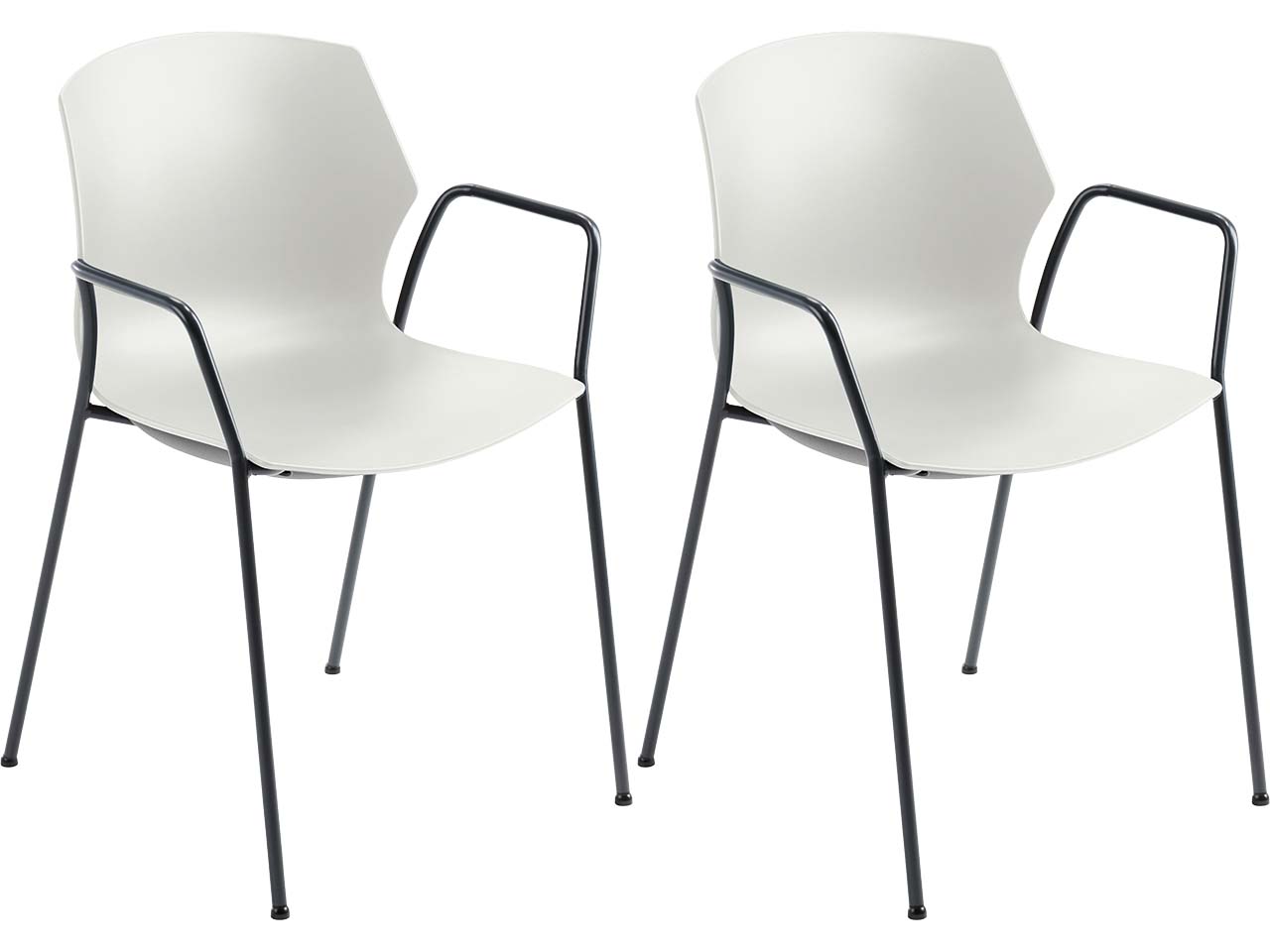 2x Besucherstuhl "2510" weiß
