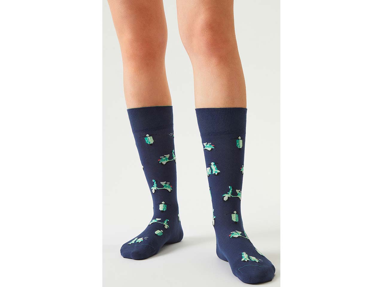 von Jungfeld Bio-Socken 'Motorroller', marineblau, Gr. 39/42