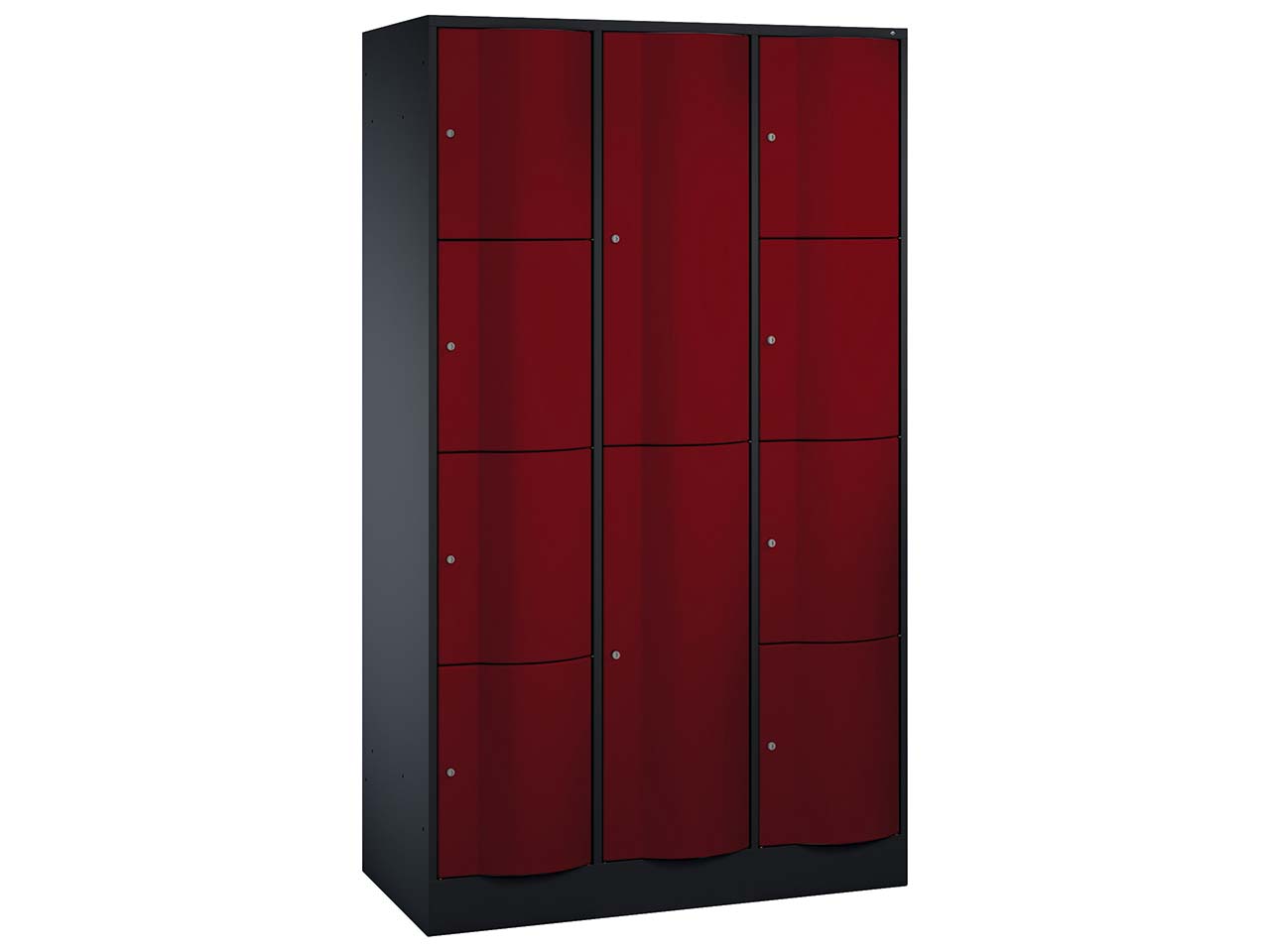 Kombi-Schließfachschrank an/rt l+r, 4+2+4 Fächer