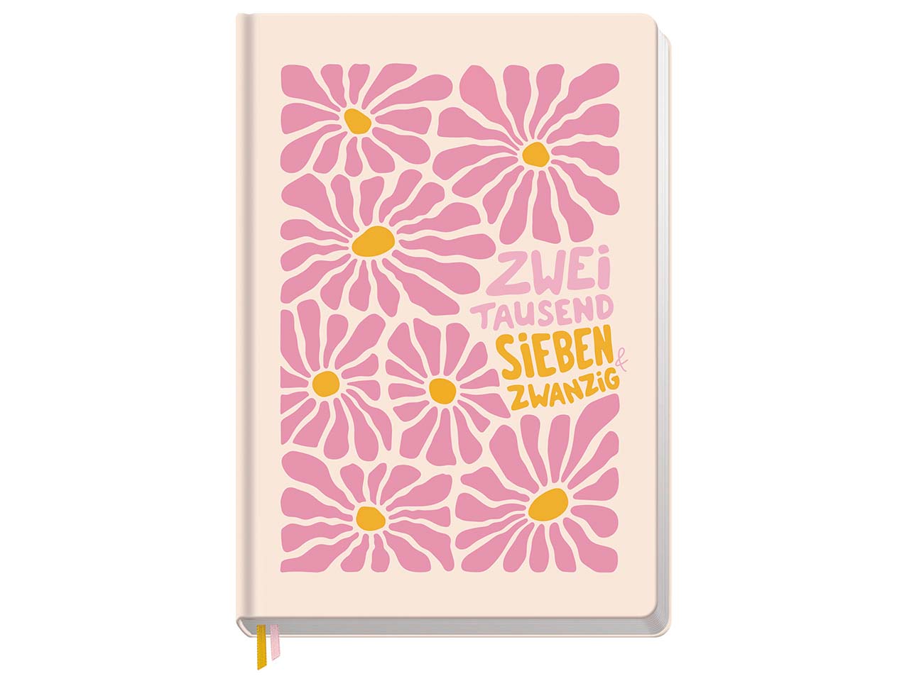 Häfft Timer-Jugendkalender 2026/27 DIN A5, Pink Flowers EM