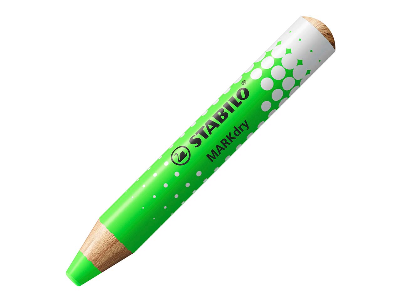 STABILO 4er-Pack Whiteboardmarker "MARKdry" mit Spitzer und Tuch, neon