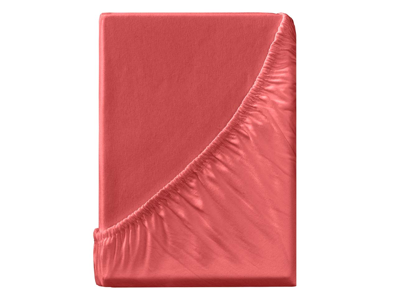 Spannbettlaken "Eco-Jersey-Interlock" aus Bio-Baumwolle 140-160 x 200 cm, koralle