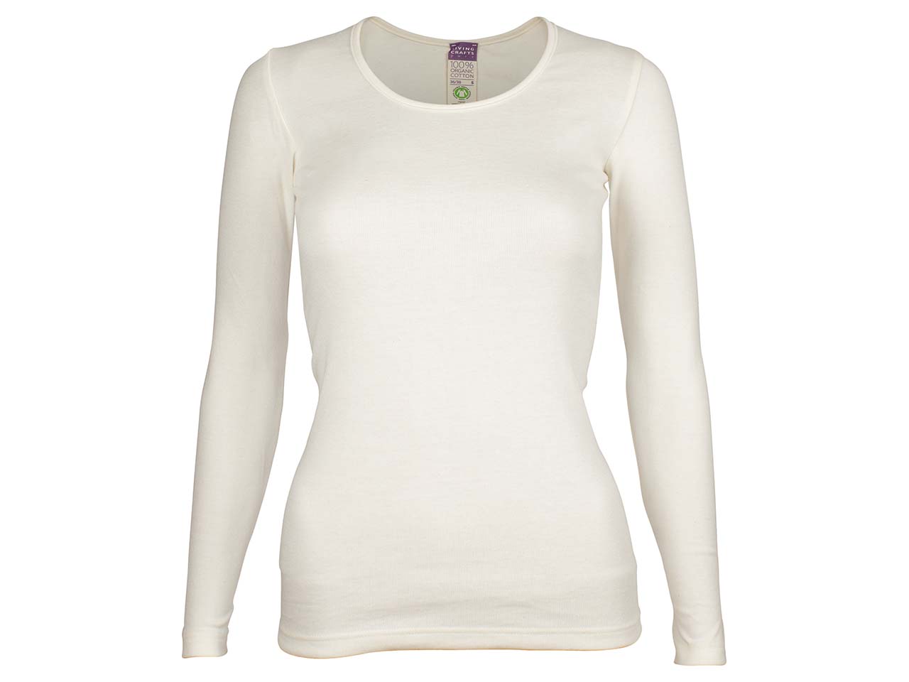 Living Crafts Bio-Damen-Langarmshirt "Johanna" natur, Gr. L