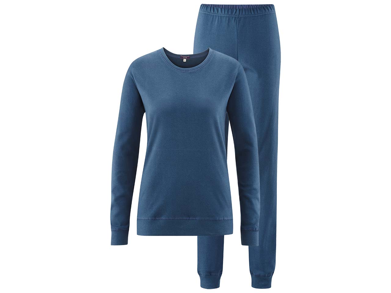 Living Crafts Bio-Damen-Schlafanzug "Betty" blue shadow, Gr. XL
