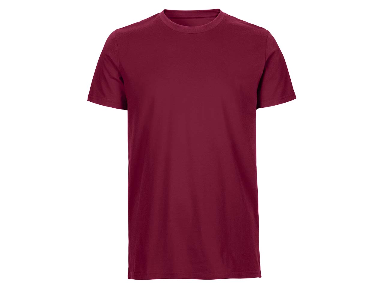 Neutral Bio-Herren-T-Shirt mit Rundhalsausschnitt bordeaux, Gr. XL