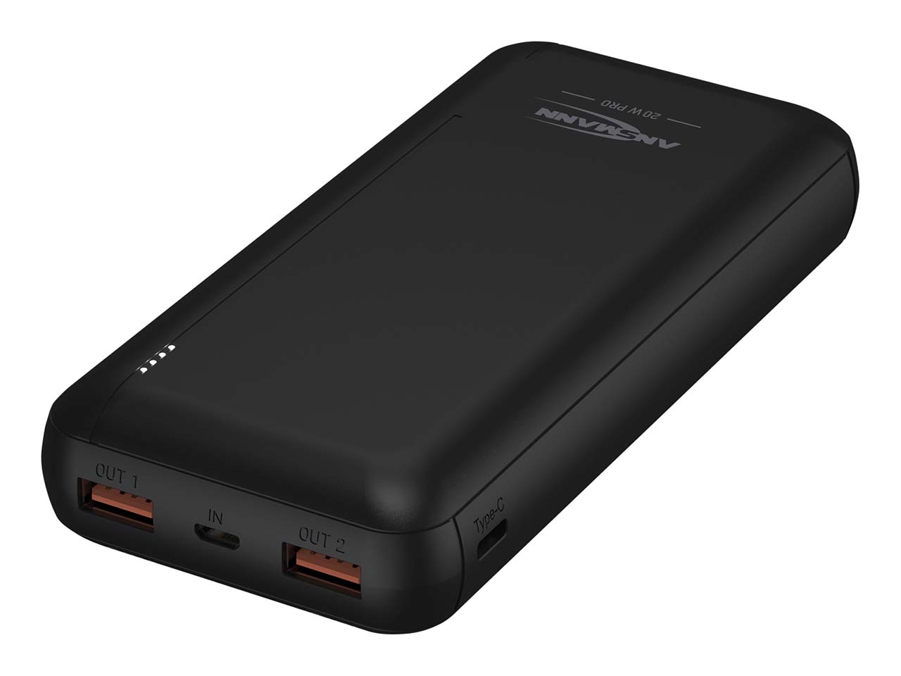 Ansmann Powerbank "PB320PD" 20.000 mAh, inkl. USB-A auf Micro-USB Kabel, schwarz