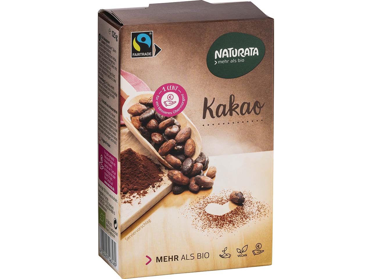 NATURATA Bio-Kakao, alkalisiert, 125 g