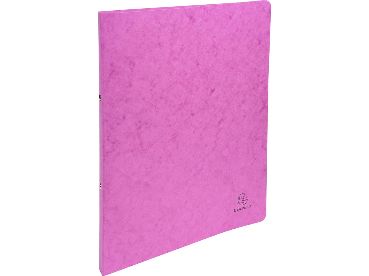 10 Exacompta Ringbücher, Colorspan-Karton, 355 g/m², DIN A4, 2 Ringe, rosa