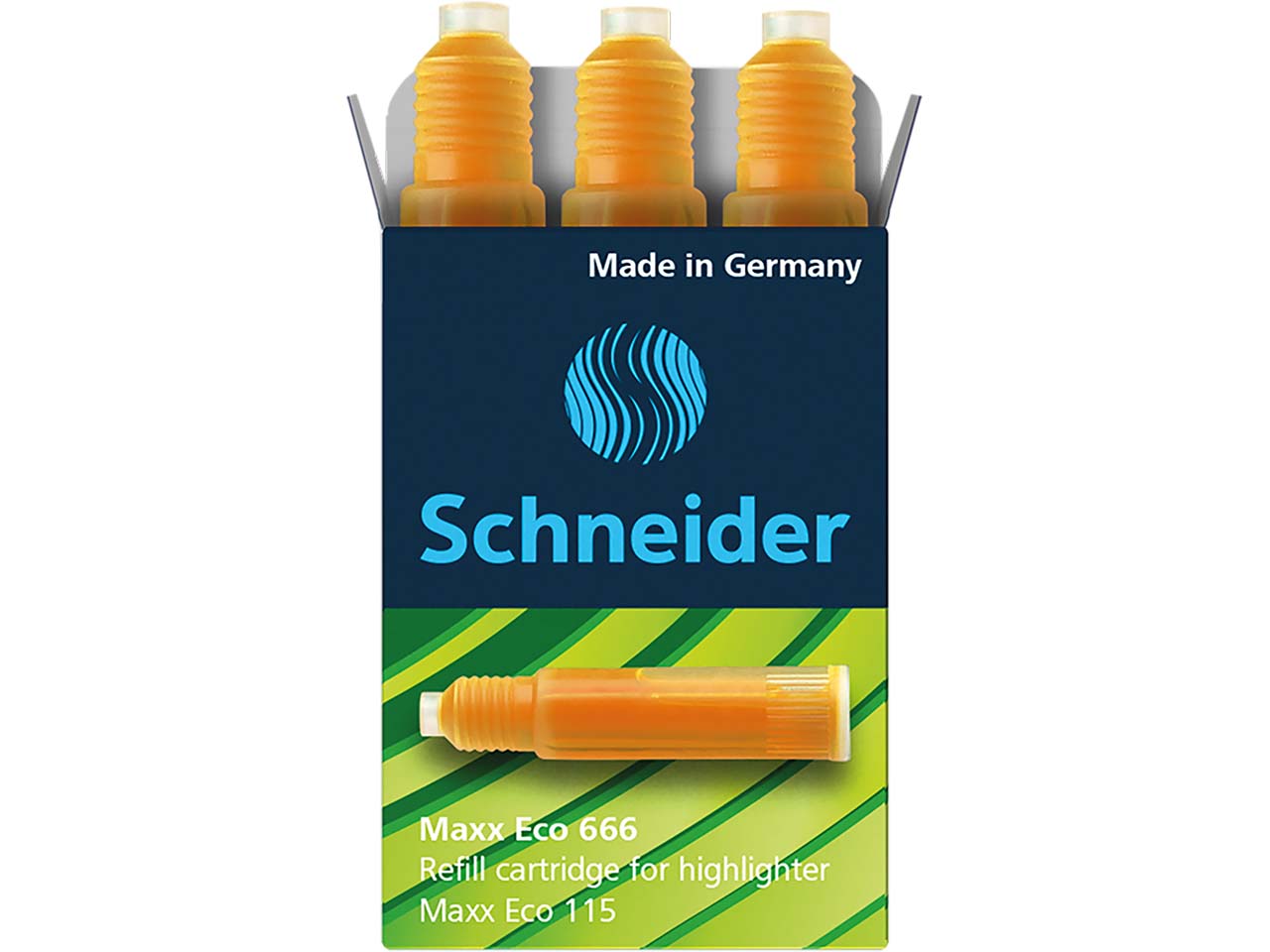 Schneider Nachfüllpatronen für Textmarker 'Maxx 115' orange, 3 Stk.