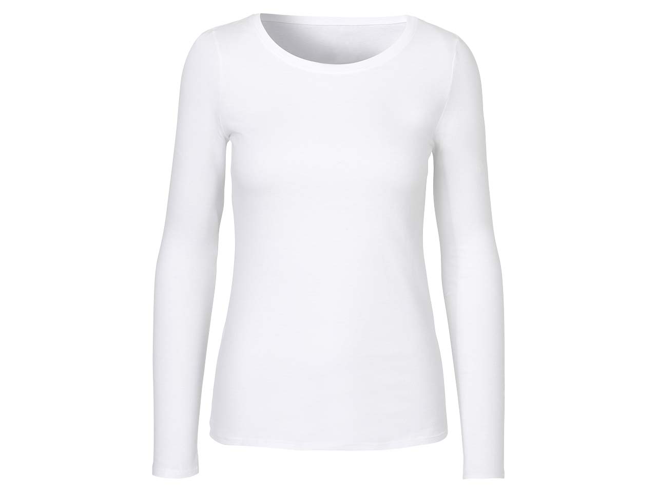 Neutral Bio-Damen-Langarmshirt mit Rundhalsaussschnitt weiß, Gr. L