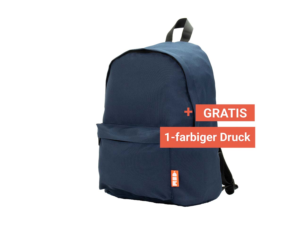 Rucksack "Basic" aus recy. PET-Flaschen, inkl. 1c-Gratisdruck, navy