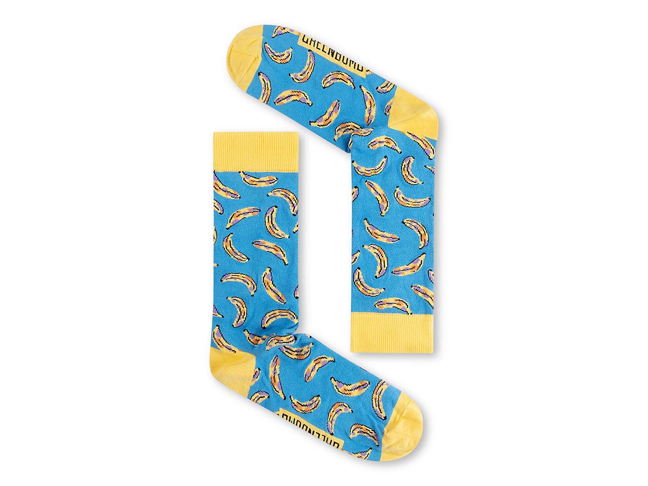 GREENBOMB Bio-Socken 'Bananas', blau/gelb mix, Gr. 37/40